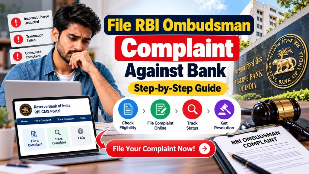 How to file an RBI Ombudsman complaint against a bank in India step by step