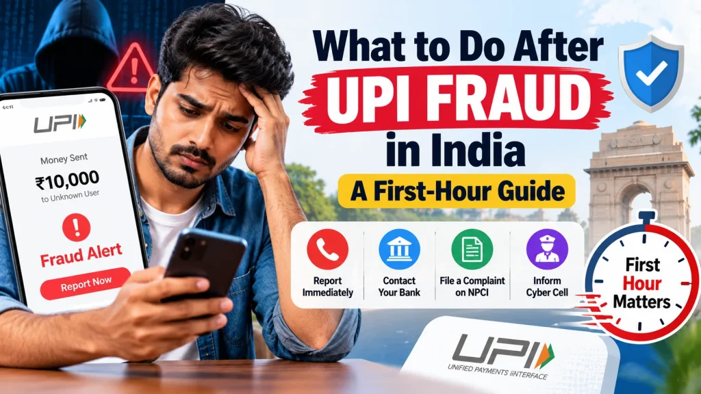 What to do after UPI fraud in India with steps to report the fraud and contact your bank